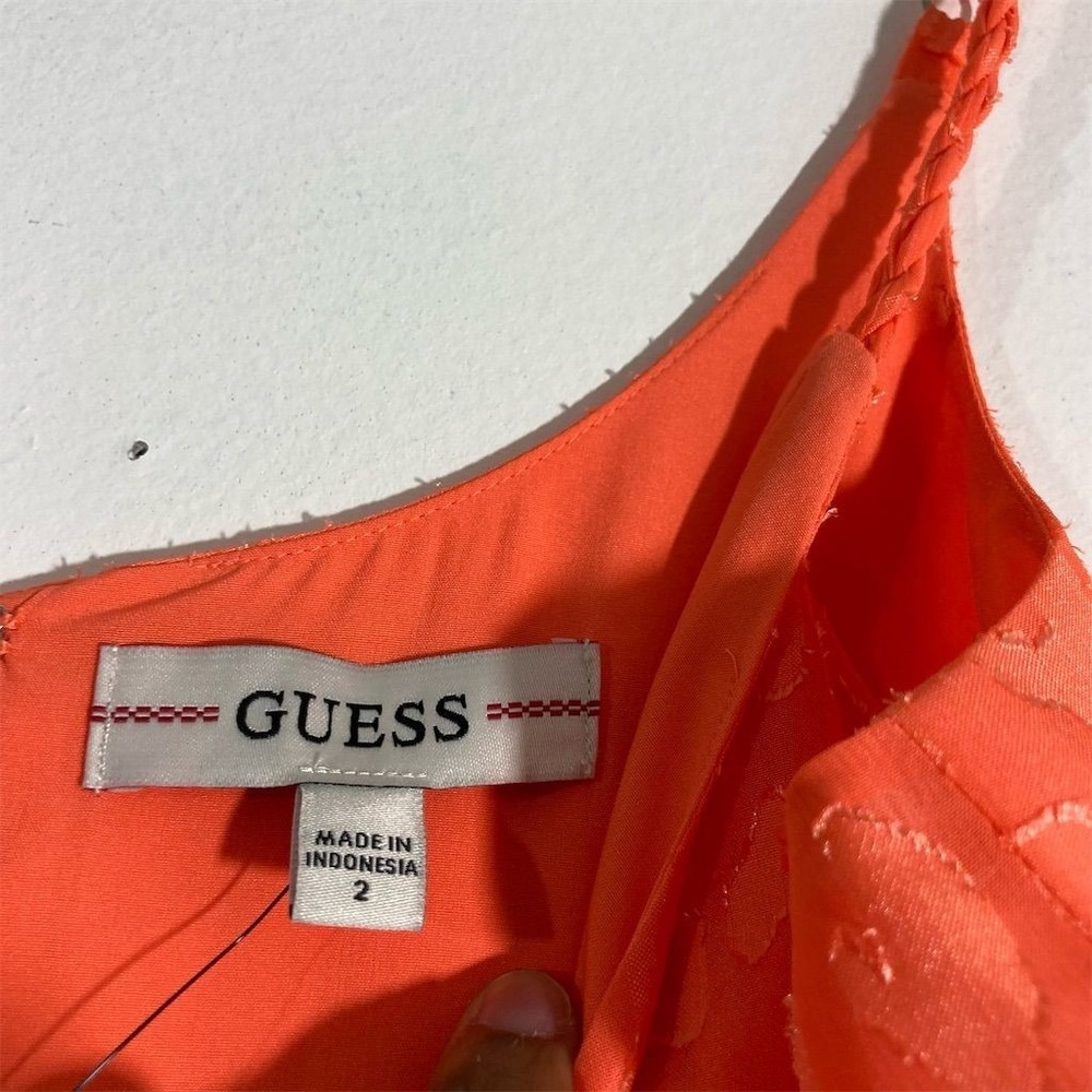 Guess Women's Sleeveless Wrap Romper Orange Size 2 Summer Casual - Picture 6 of 16